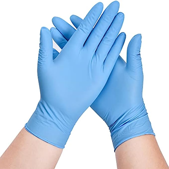 Disposable Nitrile Gloves, 6 mil, Blue Heavy Duty Disposable Gloves, Cooking Gloves, Mechanic Gloves, Latex Free, Powder Free