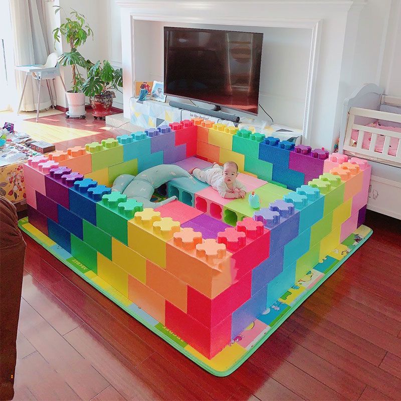 Children's epp building blocks Paradise Mall foam building blocks Castle wall fence large foam indoor Toy Playground